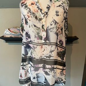 Sheer floral tank